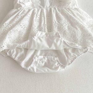 y1341 - White Ribbon Lace Romper - 图片 2