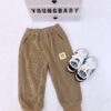 y1404 - Cute Bear Head Long Pant - 图片 2