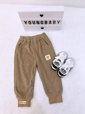 y1404 - Cute Bear Head Long Pant - 图片 2