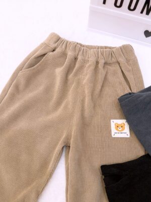 y1404 - Cute Bear Head Long Pant - 图片 5