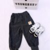 y1404 - Cute Bear Head Long Pant - 图片 4