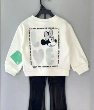 y1424 - Girl Fashion Cartoon Sweatshirt Set - Image 15