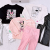 y1424 - Girl Fashion Cartoon Sweatshirt Set - Image 1