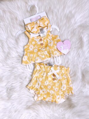 y1528 - Baby Girl Flower Fruit With Headband Set - 图片 3