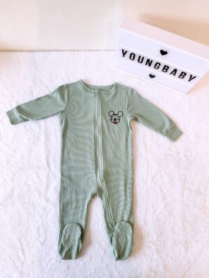 y1479 - Embroidery Cartoon Head Footed Jumper - 图片 5