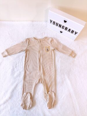 y1479 - Embroidery Cartoon Head Footed Jumper - 图片 8