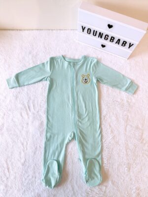 y1479 - Embroidery Cartoon Head Footed Jumper - 图片 9