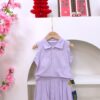 y1483 - Casual Sleeveless Pleated Skirt Set - 图片 17