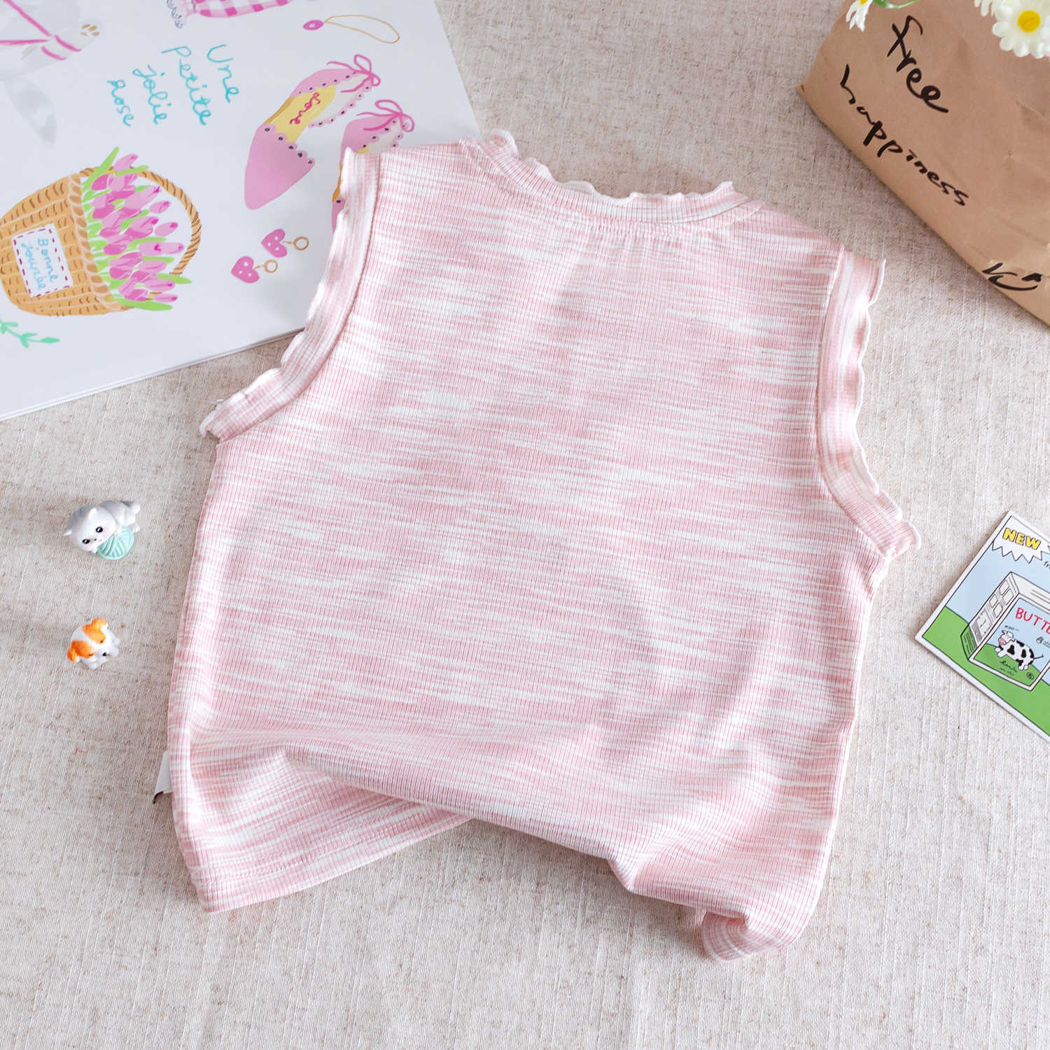 y1496 - Kitty Vest Short Pants Set - Image 6