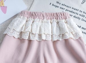 y1501 - Pink Ribbon Lace Long Pants - 图片 3