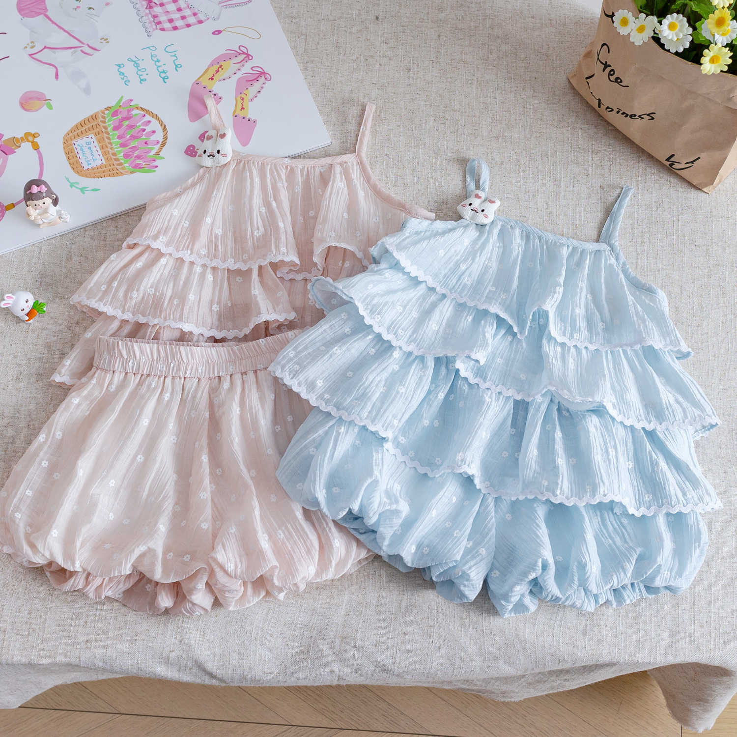 y1504 - Rabbit Floral Set - Image 2