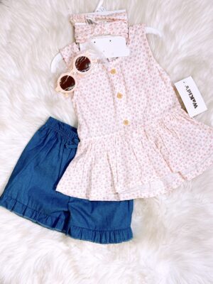 y1526 - Girl Headband And Sun Glasses 4 in1 Set
