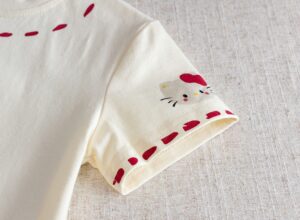 y1510 - Cute Kitty Shirt Lace Short Pants Set - Image 6