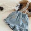 y1533 - Mini Flower Denim Short Pants - 图片 2