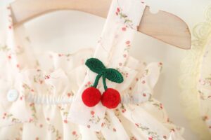 y1475 - Cherry Strawberry Cream Dress With Hat - 图片 4