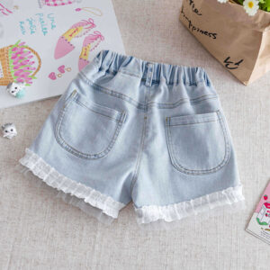 y1510 - Cute Kitty Shirt Lace Short Pants Set - Image 8
