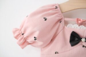 y1477 - Pink Ribbon Puff Dress - 图片 5