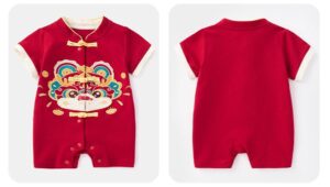 y1532 - CNY Baby Dragon Red Jumper - 图片 4