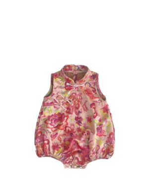 y1531 - CNY Lotus Koi Romper - 图片 2