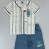 y1536 - Mickey Denim Short Pant Set - 图片 1