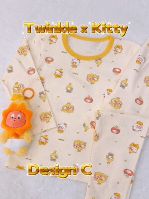 y1541 Twinkle Twinkle Lycra Premium Sleepwear Set  星星人高级莱卡棉睡衣套装 - 图片 3