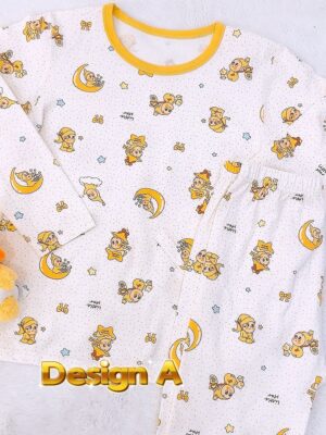 y1541 Twinkle Twinkle Lycra Premium Sleepwear Set  星星人高级莱卡棉睡衣套装