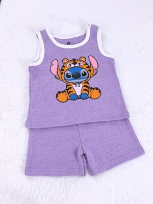 y1572 - Cute Cartoon Baby Vest Set - 图片 4