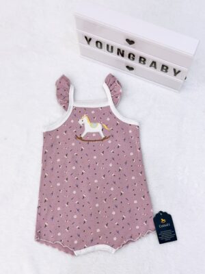 y1579 - Baby Girl Flying Strap Romper - 图片 6