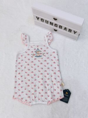 y1579 - Baby Girl Flying Strap Romper - 图片 8