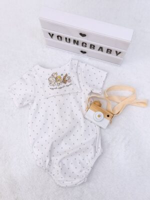 y1555 - Sailor Collar Baby Romper - 图片 12