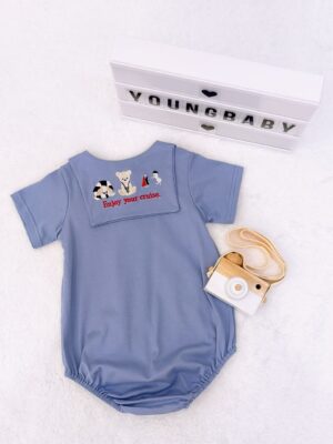 y1555 - Sailor Collar Baby Romper - 图片 18