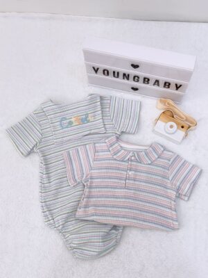y1555 - Sailor Collar Baby Romper - 图片 24