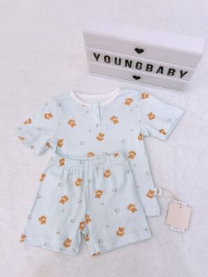 y1549 - Korean Style Cartoon Casual Short-sleeves Set - 图片 3