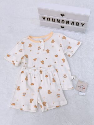 y1549 - Korean Style Cartoon Casual Short-sleeves Set - 图片 4