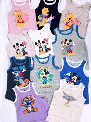 y1572 - Cute Cartoon Baby Vest Set - 图片 1