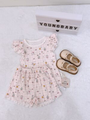 y1548 - Korean Style Sweet Flying Sleeves Set - 图片 3