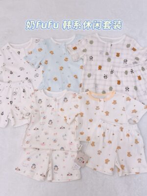 y1549 - Korean Style Cartoon Casual Short-sleeves Set