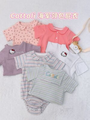 y1555 - Sailor Collar Baby Romper - 图片 2