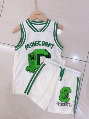 y1561 - Minecr@ft White Vest Set