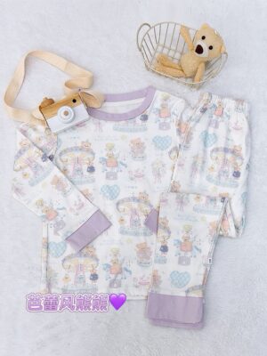 y1553 - INS Style Cute Cartoon Pajamas - 图片 11