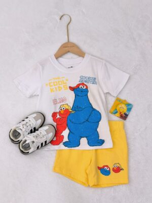 y1597 - Sesame Street T-shirt Suit - 图片 2