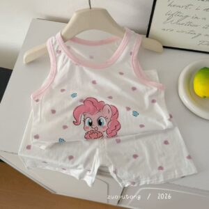 y1593 - Cute Cartoon Vest Set - Image 3