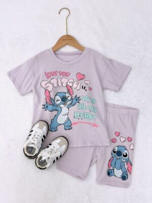 y1598 - Cute Stitch T-shirt Set - Image 4