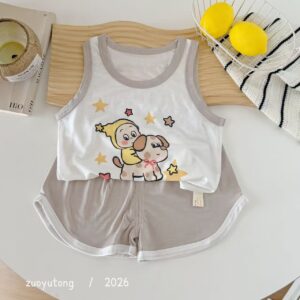 y1593 - Cute Cartoon Vest Set - Image 7