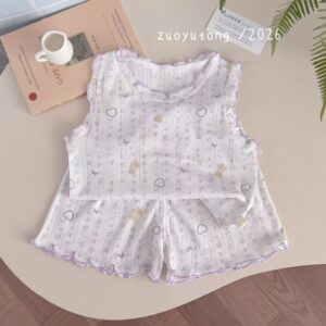 y1594 - Girl Lace Collar Vest Set - 图片 7