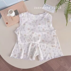 y1594 - Girl Lace Collar Vest Set - 图片 10