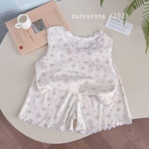 y1594 - Girl Lace Collar Vest Set - 图片 11