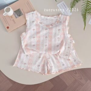 y1594 - Girl Lace Collar Vest Set - 图片 12
