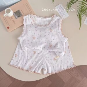 y1594 - Girl Lace Collar Vest Set - 图片 13