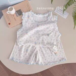 y1594 - Girl Lace Collar Vest Set - 图片 14